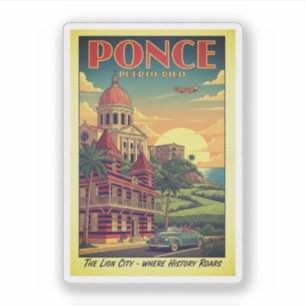 Ponce, Puerto Rico - vintage travel poster