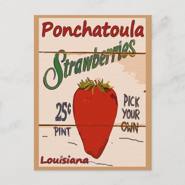 Ponchatoula Strawberries Card (Front)
