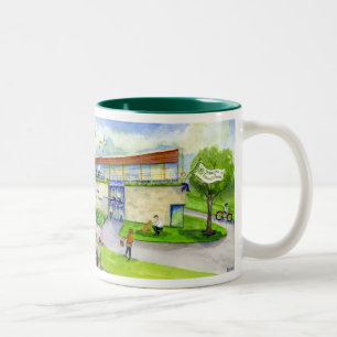 ponchos porch at NIchols Two-Tone Coffee Mug