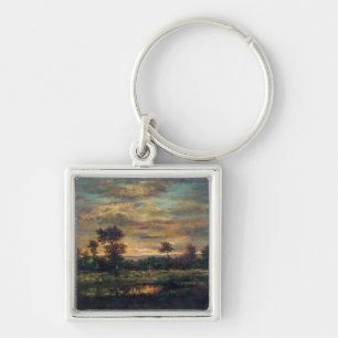 Pond at the Edge of a Wood Keychain
