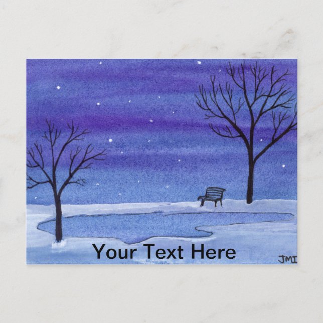 Pond Bench  Postcard (Front)