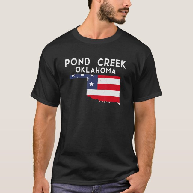 Pond Creek USA State America Travel Oklahoman T-Shirt (Front)