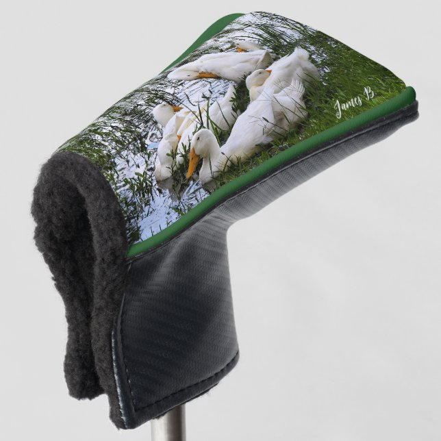 Pond Ducks Wildlife Animals Putter  Golf Head Cover (3/4 Front)
