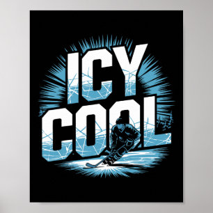 Pond Hockey Player Icy Cool Shinny  Poster