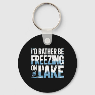 Pond Hockey Player Lake Hockey  Keychain