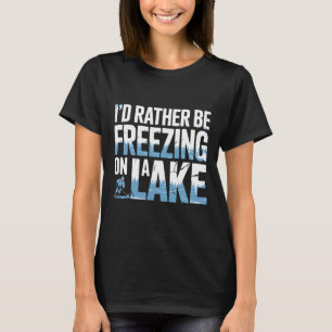 Pond Hockey Player Lake Hockey  T-Shirt