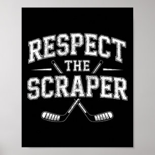 Pond Hockey Player Scraper Shinny Poster
