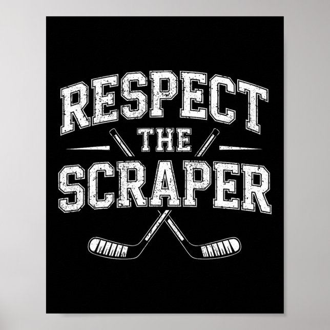 Pond Hockey Player Scraper Shinny  Poster (Front)
