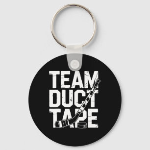 Pond Hockey Team Duct Tape Shinny Keychain