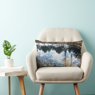 Pond Landscape Nature Photography Art  Lumbar Pillow
