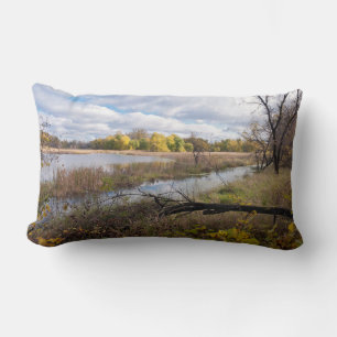 Pond Marshes and Woodlands of Wildlife Refuge Lumbar Pillow