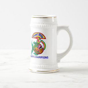 Pond Mile 4 Team Champions Logo Beer Stein