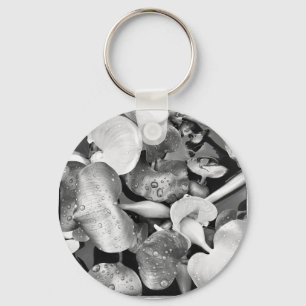 Pond Plants and Black and White Keychain