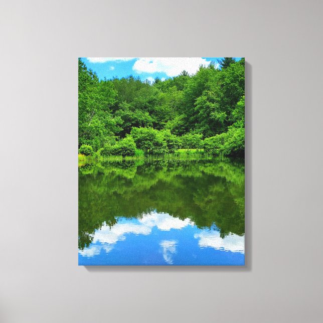 Pond Reflection Canvas Print (Front)