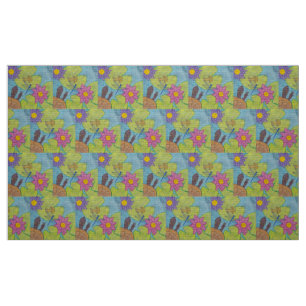 Pond Scene - Polyester Weave Fabric
