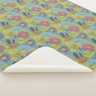 Pond Scene - Sherpa Blanket