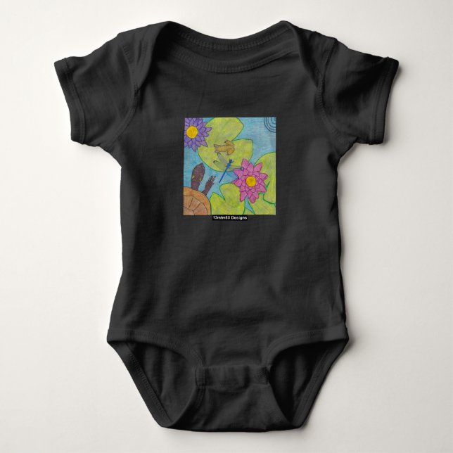 Pond Scene (vivid) - Baby Bodysuit (Front)