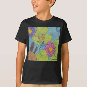 Pond Scene (vivid) - Boy's Basic T-Shirt