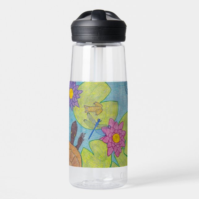 Pond Scene - Water Bottle (Front)