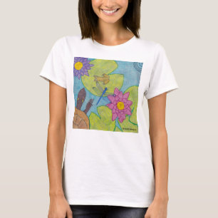 Pond Scene (white) - Women's basic T-Shirt