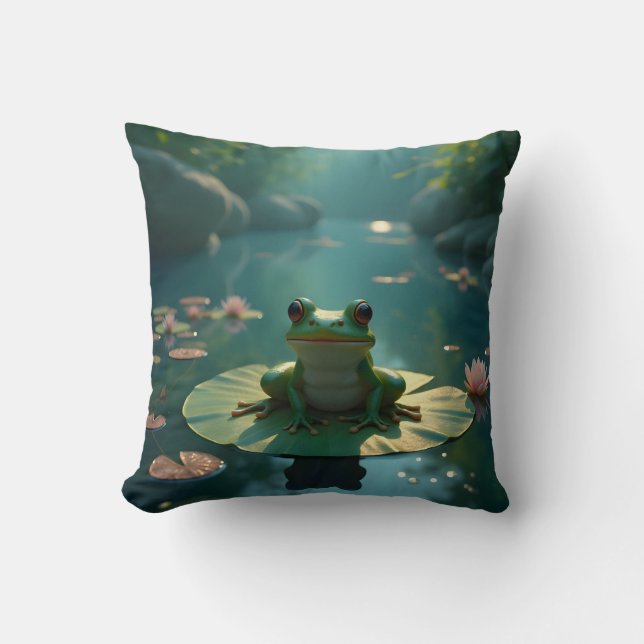 Pond Sentinel -  Throw Pillow (Front)