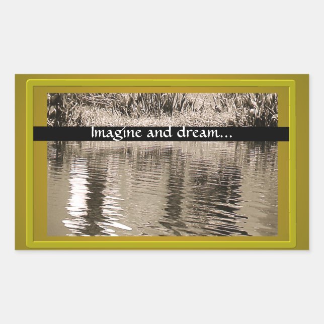 Pond Sepia Photograph Sticker (Front)
