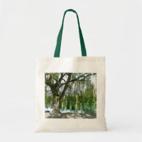 Pond through the Weeping Willow Tree
