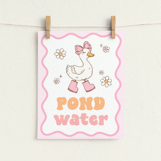 Pond Water Silly Goose Table Sign