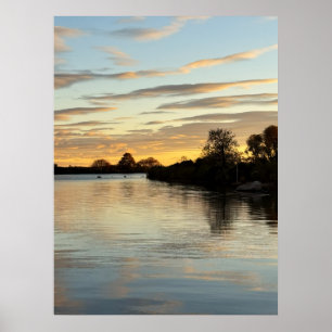 Pond Waterscape Sunset Photo Poster