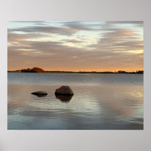 Pond Waterscape Sunset Photo Poster