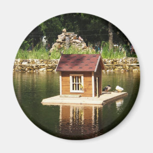Pond with bird house magnet