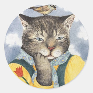 Pondering Cat Stickers