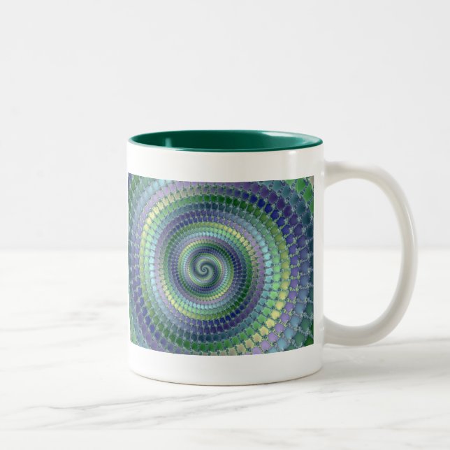 Pondering - Fractal Two-Tone Coffee Mug (Right)