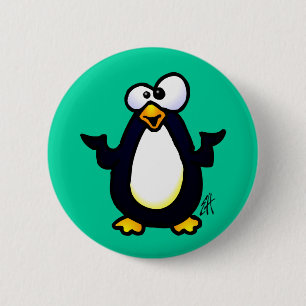 Pondering Penguin 2 Inch Round Button