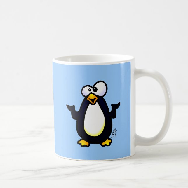 Pondering Penguin Coffee Mug (Right)
