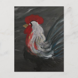 Pondering Rooster Postcard