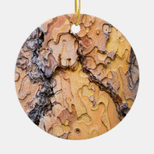 Ponderosa pine bark, Washington Ceramic Ornament