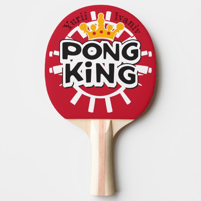 Pong King Red Ping Pong Paddle (Front)