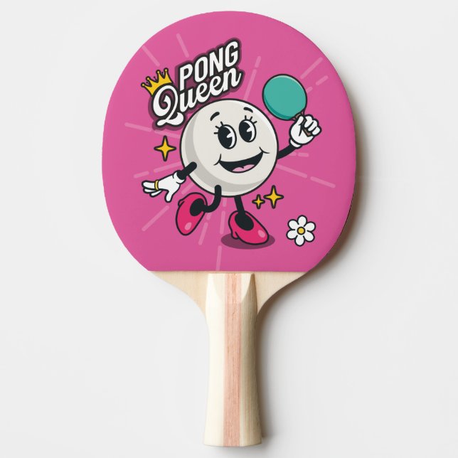 Pong Queen table tennis bat Ping Pong Paddle (Front)