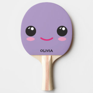 Pong Visage Mignon et Joyeux Kawaii - Raquette de Ping