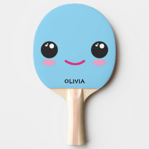 Pong Visage Mignon Kawaii Heureux - Raquette de Ping Po
