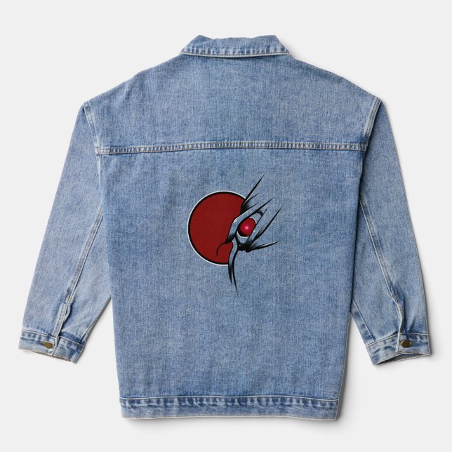 Poniboi113 Graphic Logo Denim Jacket (Back)