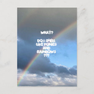 Ponies and Rainbows Postcard