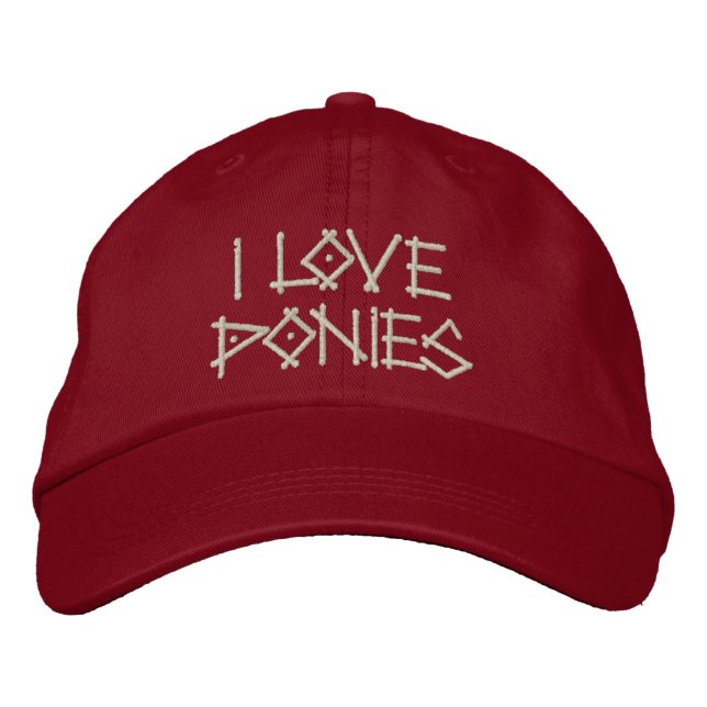 PONIES EMBROIDERED HAT (Front)