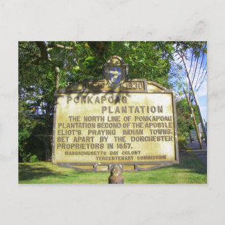 Ponkapoag Plantation Site Post Card