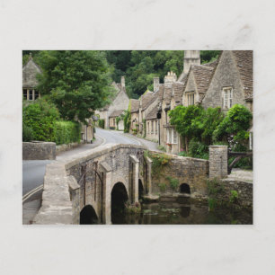 Pont à Castle Combe, carte postale britannique