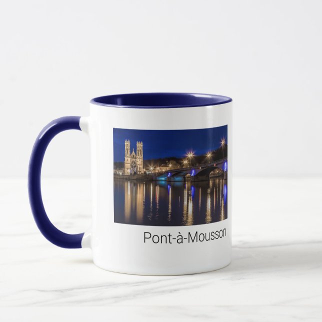Pont a Mousson Panorama with Moselle Souvenir Mug (Left)