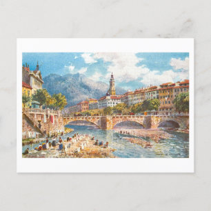 Pont à Nice, France, Carte postale Vintage