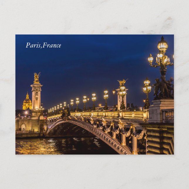 Pont Alexander III Paris Postcard (Front)