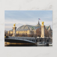 Pont Alexandre III and Grand Palais at golden hour
